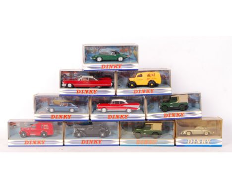 A collection of 10x Dinky Matchbox made boxed 1:43 scale diecast model cars. All contents appear mint, within the original di