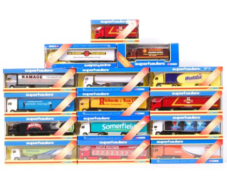 A large collection of 15x assorted Corgi Superhaulers boxed 1:64 scale diecast models. All advertising related, to include; S