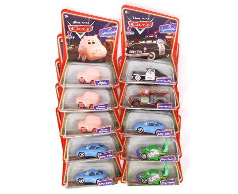 A collection of 10x assorted Mattel made carded diecast / model cars from the Disney Pixar&nbsp; ' Cars ' movie. All appear m