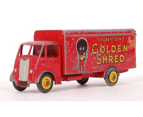 An original Dinky Supertoys 1/43 scale diecast model 919 Guy van ' Robertson's Golden Shred ' having all original vulcanised 