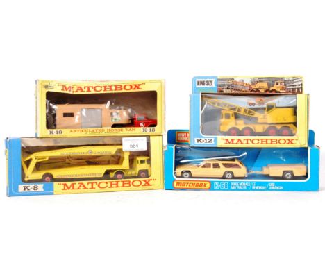 A collection of 4x vintage Matchbox boxed diecast model sets - various series, including King Size and Super Kings. To includ