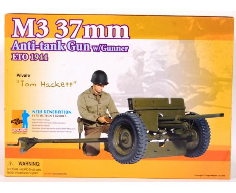 A rare Dragon Models ' WWII ' series made military 1:6 scale precision model action figure set ' M3 37mm Anti Tank Gun with P