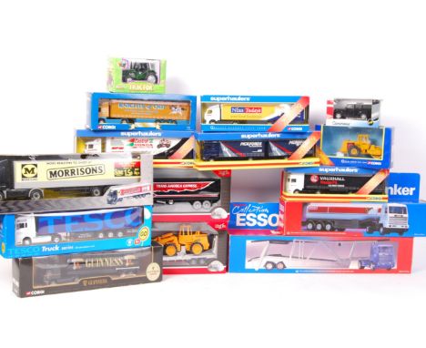 A good assorted collection of Haulage / Haulier related boxed diecast model lorries and other vehicles. To include; Maisto, C