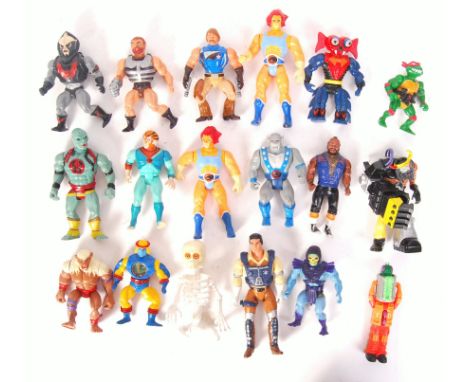 A good assorted collection of vintage 1980's action figures. To include; Thundercats ( LJN ), The A-Team ( Galoob ), The Real