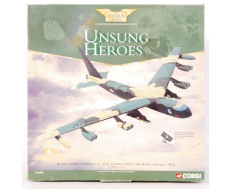 A Corgi Aviation Archive series diecast model 1:144 scale aeroplane AA33502 ' Boeing B-52D '. From the ' Unsung Heroes ' seri