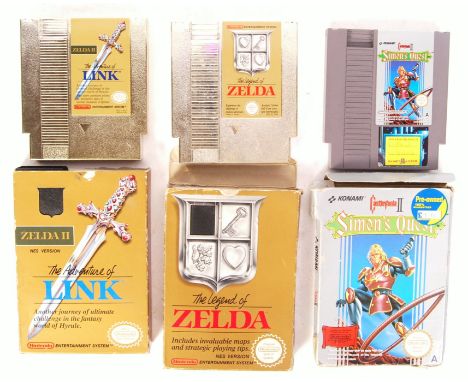 A collection of 3x rare NES Nintendo Entertainment System games console cartridges. All within their original boxes, comprisi
