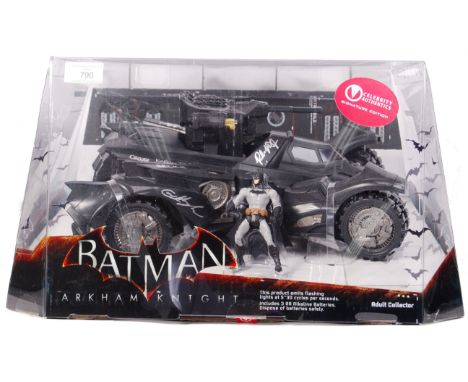 A stunning rare Celebrity Authentics ' Signature Edition ' autographed Batman Arkham Knight ' Batmobile ' scale diecast model