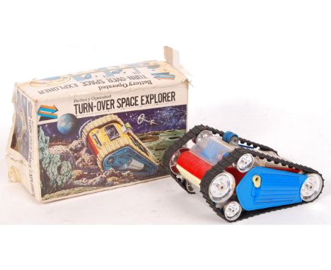 An incredibly rare vintage Gakken made Japanese ' Battery Operated Turn-Over Space Explorer ' plastic toy. ' Ganma-8 ' - comp