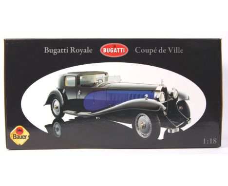 An incredibly detailed rare Bauer made 1:18 scale precision diecast model Bugatti Royale Coupe de Ville. Superbly detailed. B