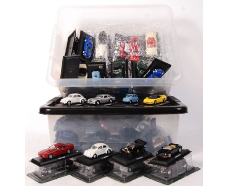 A collection of 60 x Del Prado scale diecast model vehicles to include; Mercedes 300SL, BMW 850i, VW Beetle, Ford Model T and