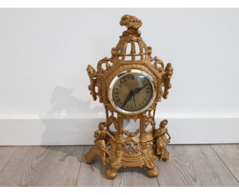 Ornate gilt french style mantle clock