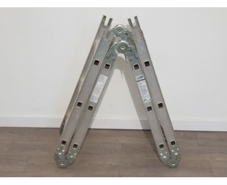 4 x 3 combination ladder with self locking hinges, 3.7 metres long