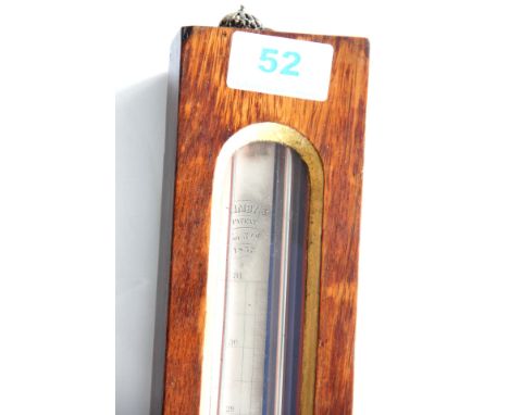 A Timby's patent Mercury barometer 1857 in a rosewood case H 97cm