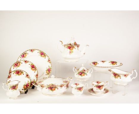 ONE HUNDRED AND TWENTY SIX PIECES OF ROYAL ALBERT 'OLD COUNTRY ROSES' PATTERN CHINA, including: FOUR TWO HANDLED TUREENS AND 