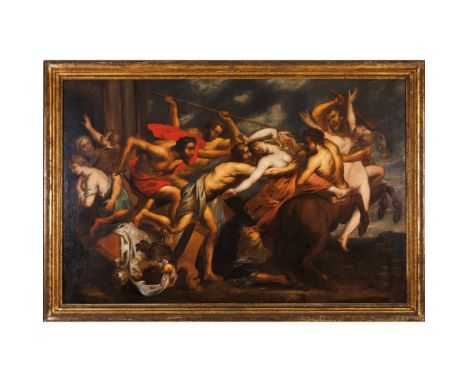 Portuguese School, 18th century"The Rape of Hippodamia"Oil on canvasCopy of original by Peter Paul Rubens (1577-1640), painte