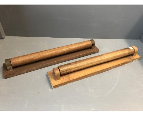 2 Wooden door roller towel fittings 