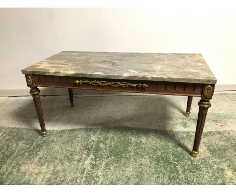 Marble top coffee table  98 cm l 