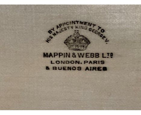 Boxed sterling silver christening set by Mappin &amp; Webb 