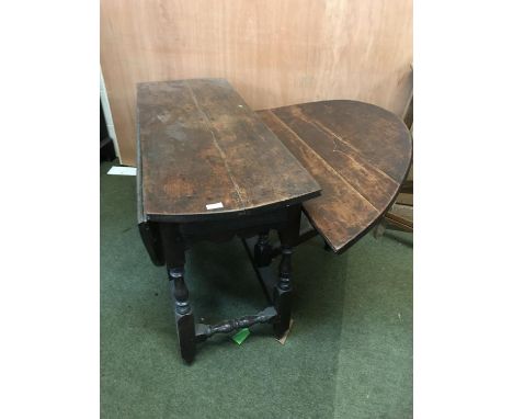 C18th/C19th Oak gateleg oval dining table 