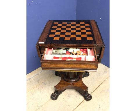 Victorian games rosewood table 73 cm 