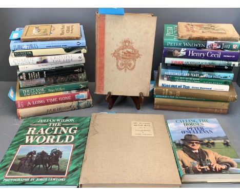 2 Boxes of books of racing interest, including The Grand National 1839-1931 M Unroe. My Hunting Sketch book vol II, horse sen