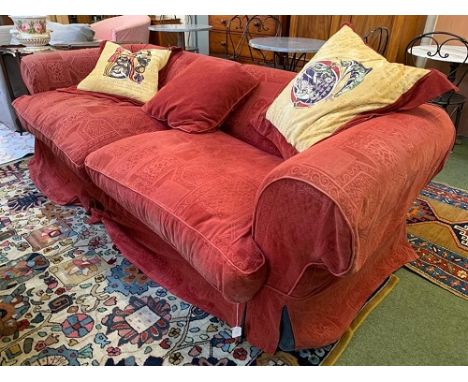 Large red sofa