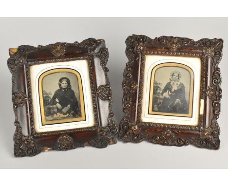 A Pair of Late Victorian Framed Daguerreotype (Some Loss to Frames) 20x23cms