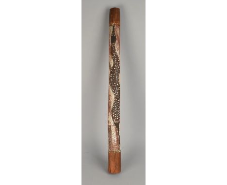 A 20th Century Didgeridoo with Painted Decoration, 72.5cms Long