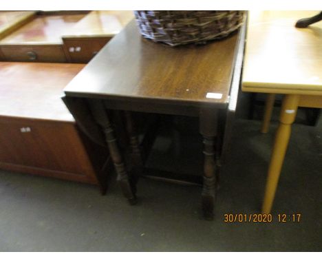 OAK FRAMED DROP LEAF GATE LEG TABLE