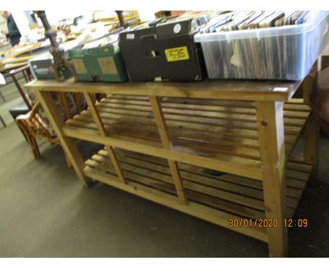 PINE FRAMED THREE TIER BENCH