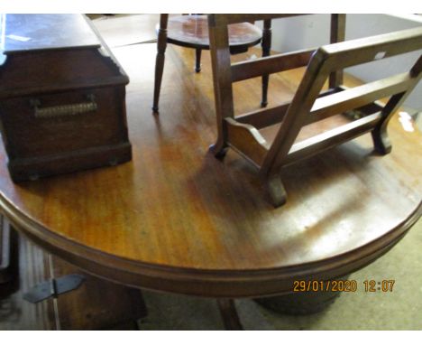 19TH CENTURY MAHOGANY CIRCULAR BREAKFAST TABLE ON A SCROLLING TRIPOD BASE