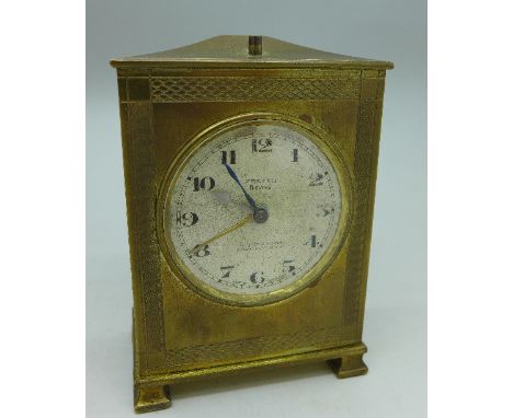 A Zenith 8 days carriage clock with alarm in a fitted case