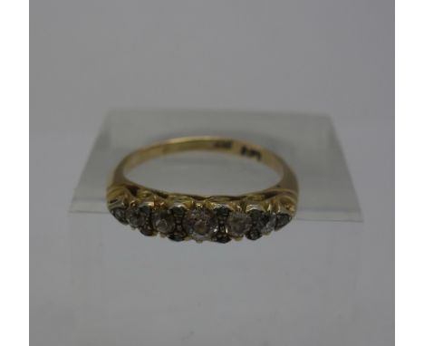 An 18ct gold and diamond ring, weight 3.6g, size O