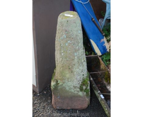 A stone Pillar, 37'' high.