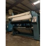 Inspection Machine Table Work 84” Wide and Unwinder Conveyor Belt. For special fabric. PLC Device to