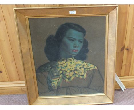 After Vladimir Tretchikoff a framed print of the Chinese Lady (Green Lady) and one volume, Lladro The Will to Create