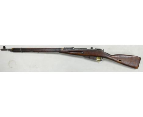 Russian Mosin Nagant Sniper bolt action rifle 2119: Calibre/chamber length 7.62 x 54mm. R Barrel length 20.5" overall length 