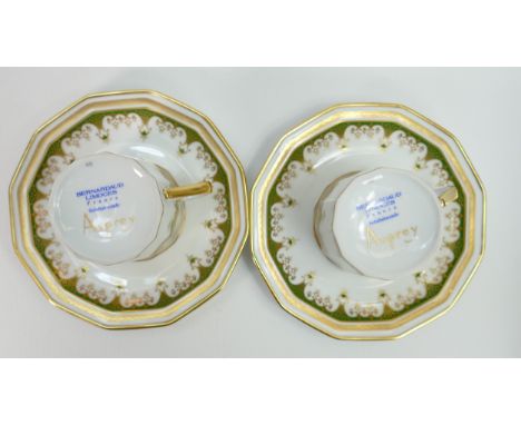 A collection of pottery items: Including Belleek basket, Crown Staffordshire figure of a girl kneeling, 2 Limoges cups and sa