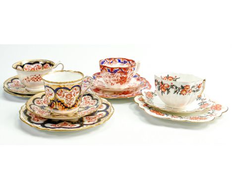 Wileman &amp; Co (Foley) trios: Various shapes including Foley, Royal &amp; Daisy, pattern Nos. 9906, 7019, 9127 &amp; 6031. 