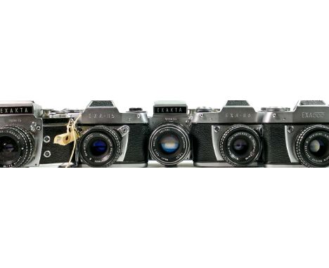 A collection of Ekata &amp; Eka film camera spares: Including cameras with Meyer Domiplan, Oreston, Lydith lens, camera bodie