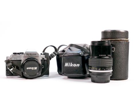 Nikon FG 35mm film camera to include: FG body, Nikon Series E 50mm lens &amp; Nikkor 135mm lens. 