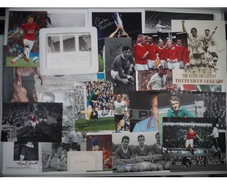 A quantity of football related autographs to include Graham Roberts, Bobby Robson, Peter Swan, Trevor Francis, Peter Shilton,