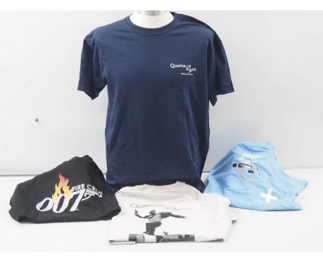JAMES BOND: QUANTUM OF SOLACE (2008) - A group of 4 crew issued t-shirts comprising (M) black 'fire crew' t-shirt, (M) light 