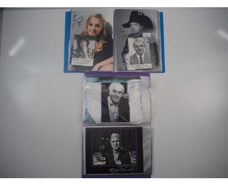 A large quantity of television related autographs to include John Nettles, Amanda Redman, Michael Kitchen, various from 'The 
