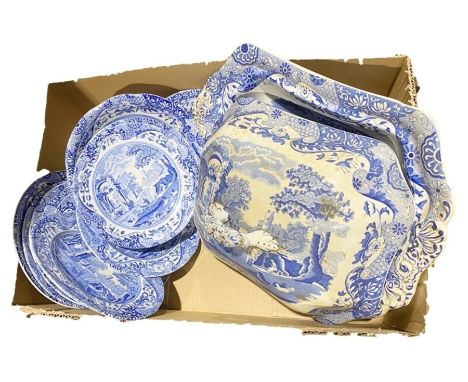 Royal Doulton 'Larchmont' part tea service, two Denby stoneware teapots&nbsp;and three Denby stoneware jugs, a Spode blue and