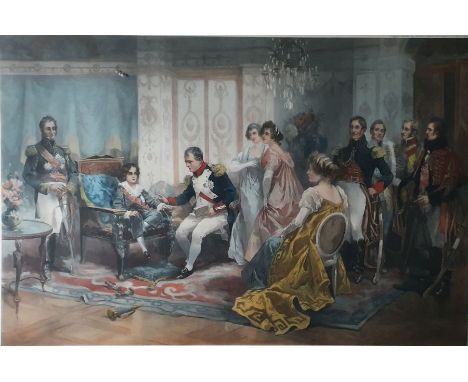 After V.D. Baredes
Lithographic print&nbsp;
"L'Education du Petit Roi de Rome" (60 x 40 cm) and one further print, the marria