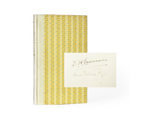 LAWRENCE (D.H.)Bay. A Book of Poems, FIRST EDITION, ONE OF 30 COPIES PRINTED ON JAPANESE VELLUM AND SIGNED BY THE AUTHOR AND 