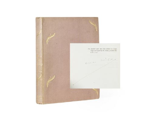 WILDE (OSCAR)An Ideal Husband, NUMBER 44 OF 100 LARGE PAPER COPIES SIGNED BY THE AUTHOR,  on Dutch hand-made paper, off-setti