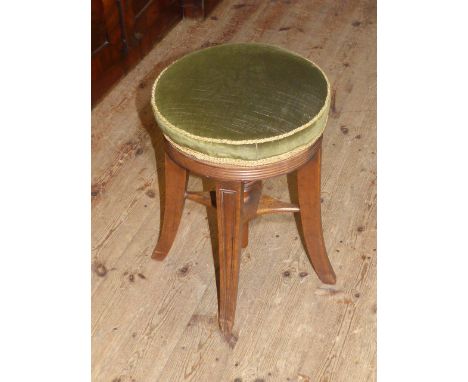 Mahogany revolving piano stool
