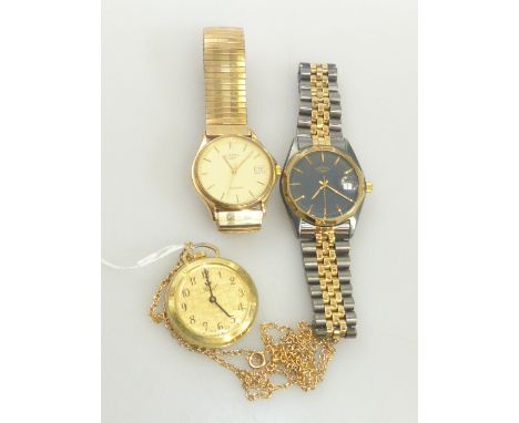 Two Gents rotary wristwatches and fob watch